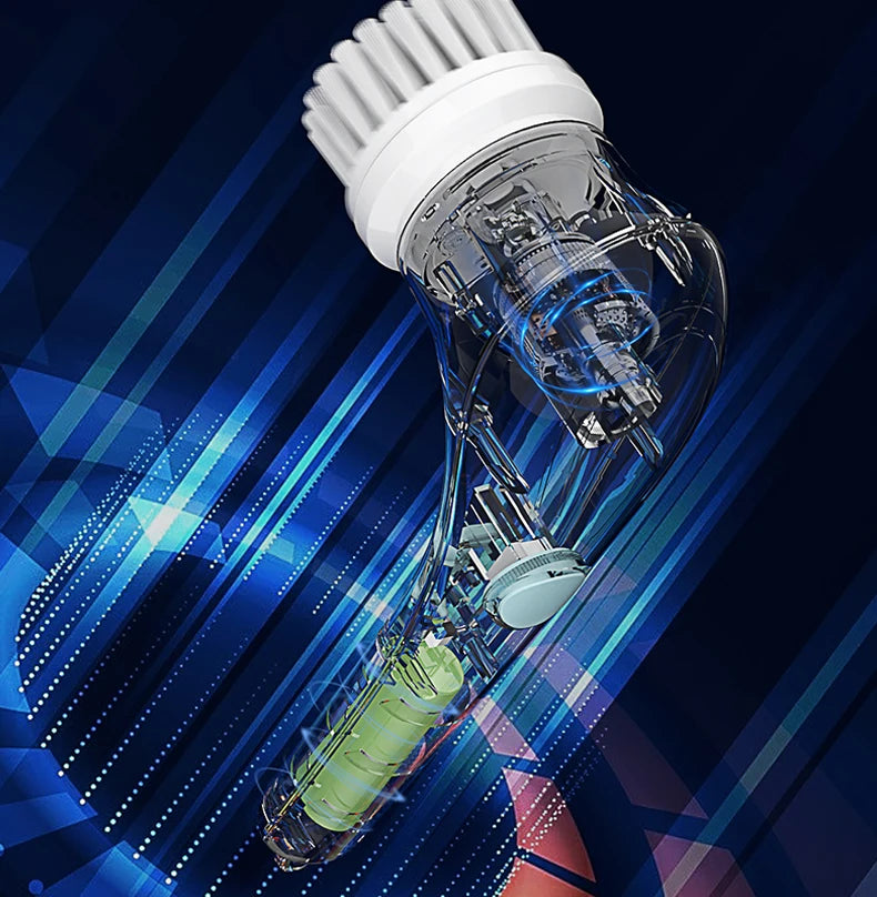 Wireless Handheld Electric Cleaning Brush USB Rechargeable Electric Rotary Scrubber Multifunctional Cleaning Gadget Household