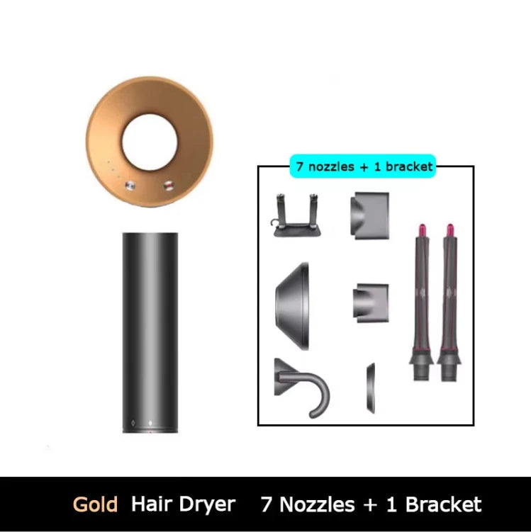 Leafless Hair Dryer New Professional With Flyaway Attachment Negative Ionic Premium Hair Dryers Multifunction Salon Style Tool