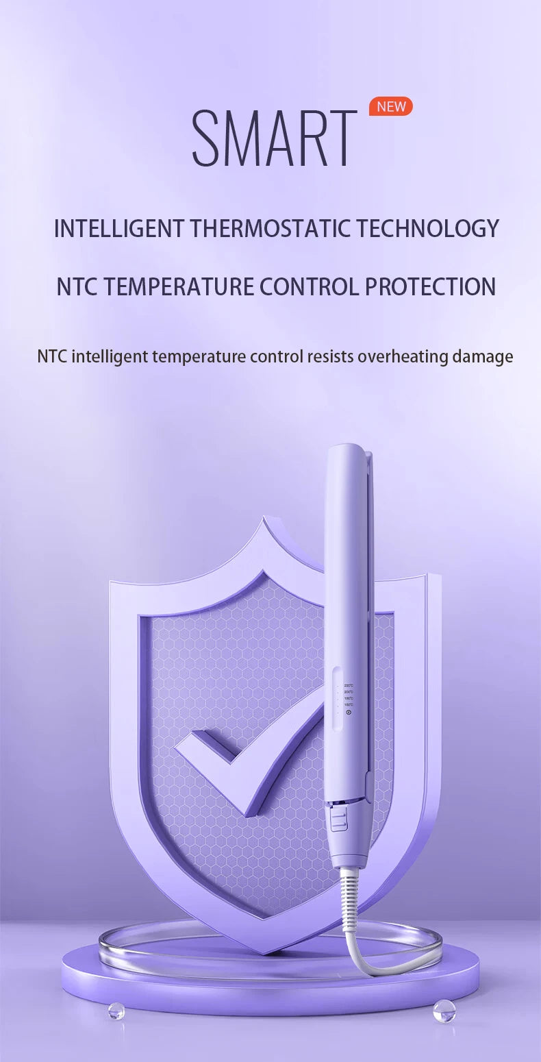 Combining straightening and curling functions, this hair straightener and curling iron is gentle on hair, offering both straight