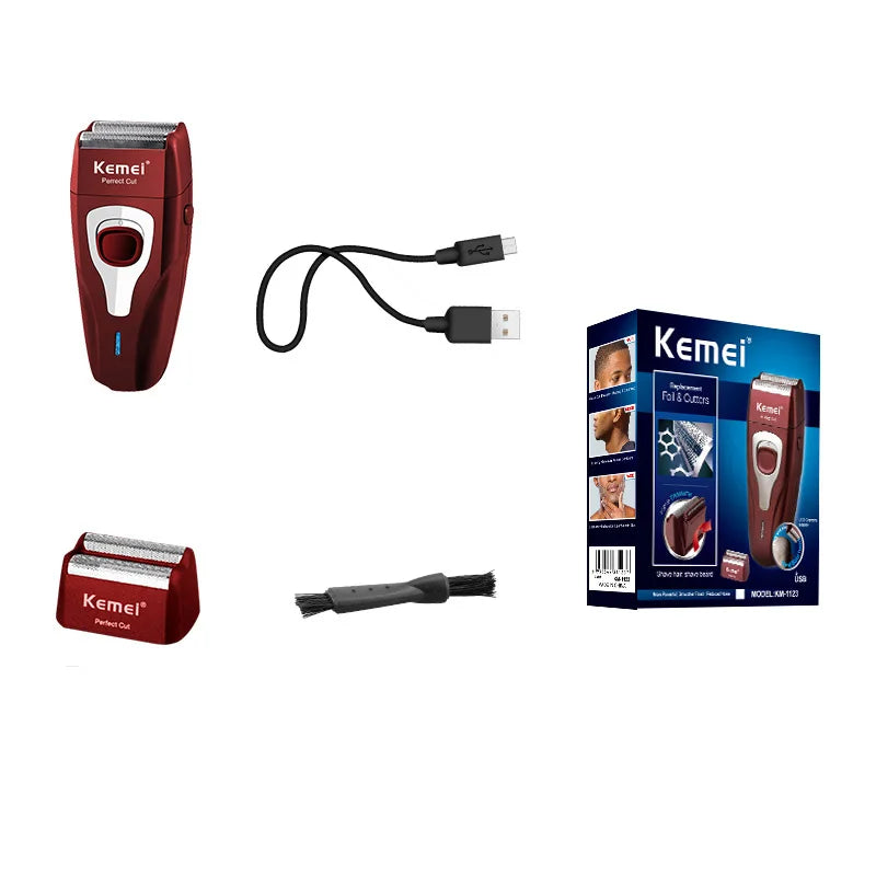 Kemei Electric Barber Foil Shaver Multifunctional Beard Hair Razor Reciprocating Men Bald Head Shaving Machine KM-2026 2028 TX1