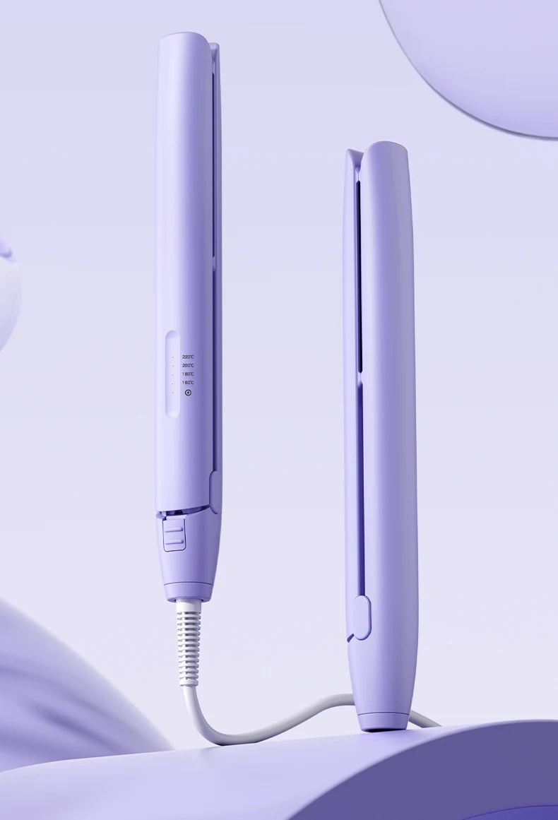 Combining straightening and curling functions, this hair straightener and curling iron is gentle on hair, offering both straight