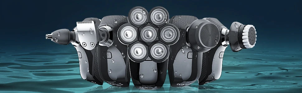 Kensen 5 In 1 Electric Shaver 7D Floating Cutter Head Rechargeable Shaver Kit For Men IPX6 Waterproof Beard Trimmer head shavers