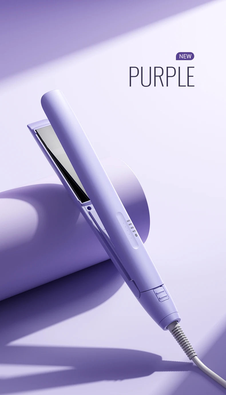 Combining straightening and curling functions, this hair straightener and curling iron is gentle on hair, offering both straight