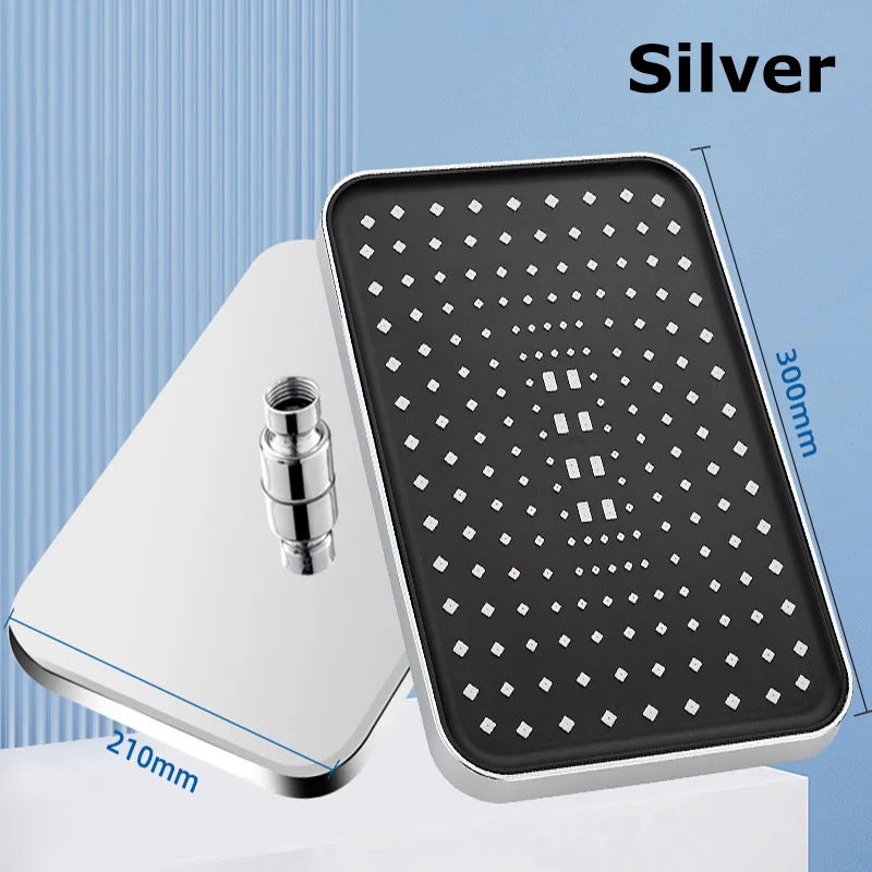 Shower Combo12 inch Large Panel Rain Shower Head/Handheld Shower Combination Bathroom Handheld Three-mode Booster Set