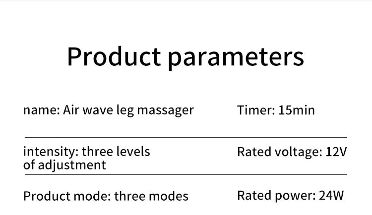 Jinkairui Rechargeable Professional Leg Massager 360° Airbag Wrapping Portable Wireless Design