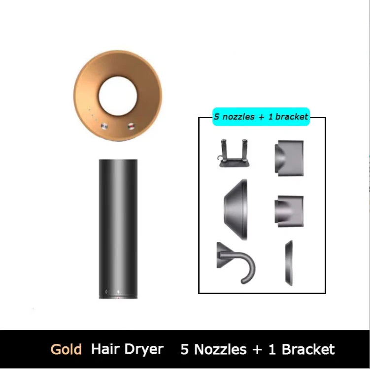 Leafless Hair Dryer New Professional With Flyaway Attachment Negative Ionic Premium Hair Dryers Multifunction Salon Style Tool