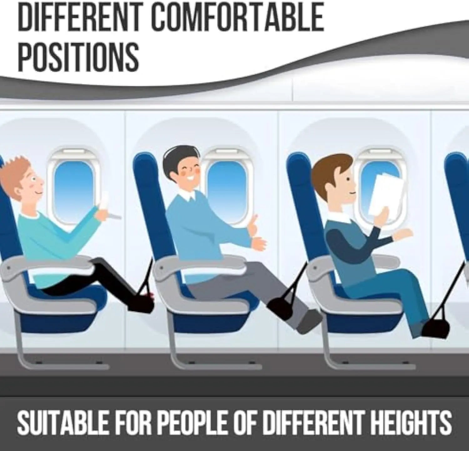 Airplane Footrest Travel Hammock Office Hammock with Airplane and High-speed Rail Footrest Hammock Foot Stepping Travel Artifact