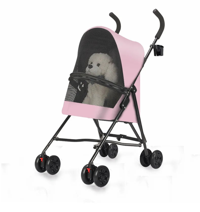 Load Bearing 20kg Small Foldable Pet Stroller for Going Out, Cat Dog Cart, Teddy Cart Lightweight Type Pet Stroller High-quality