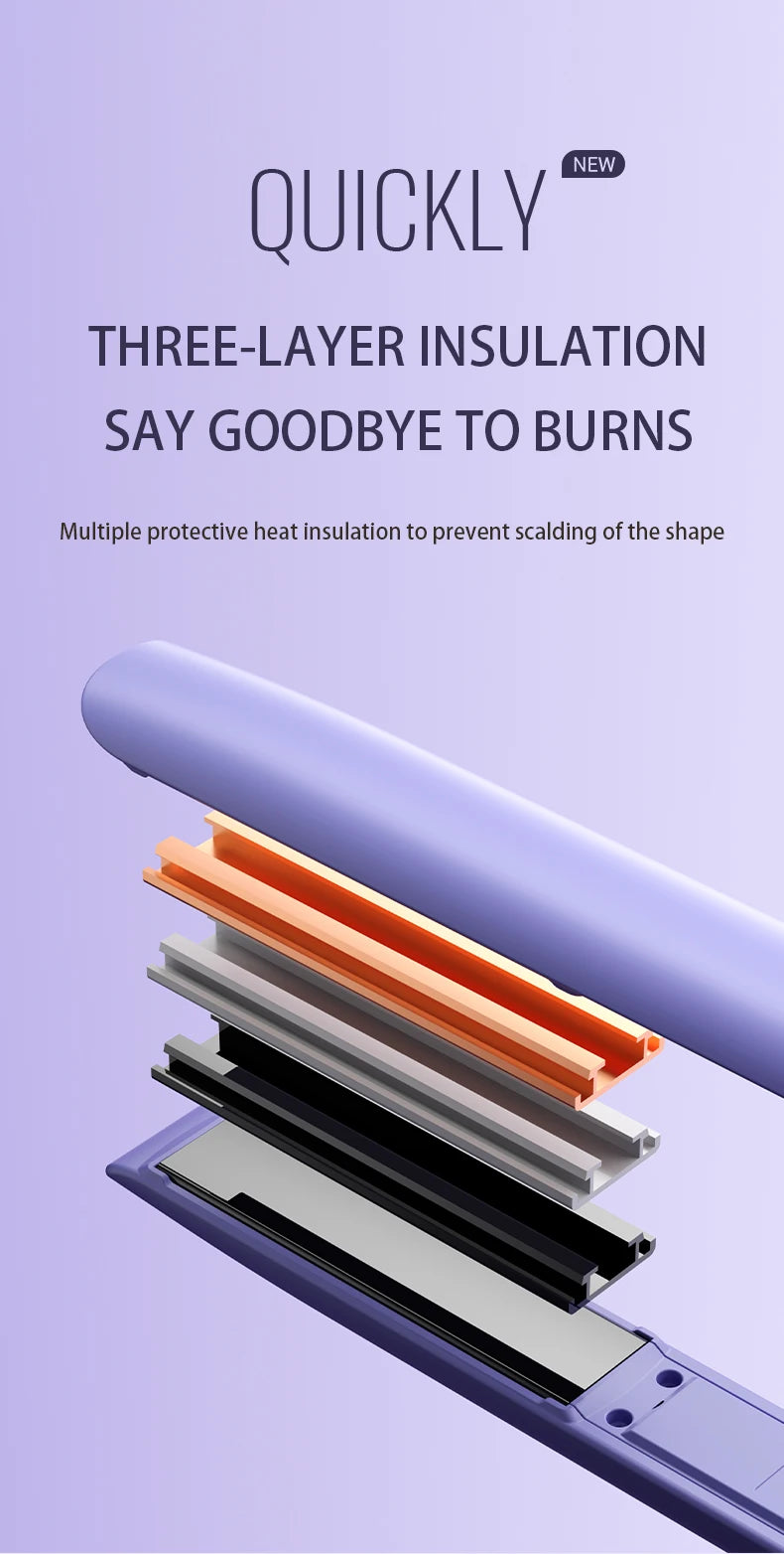 Combining straightening and curling functions, this hair straightener and curling iron is gentle on hair, offering both straight