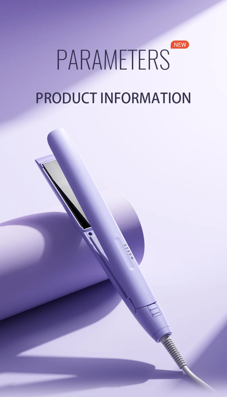 Combining straightening and curling functions, this hair straightener and curling iron is gentle on hair, offering both straight