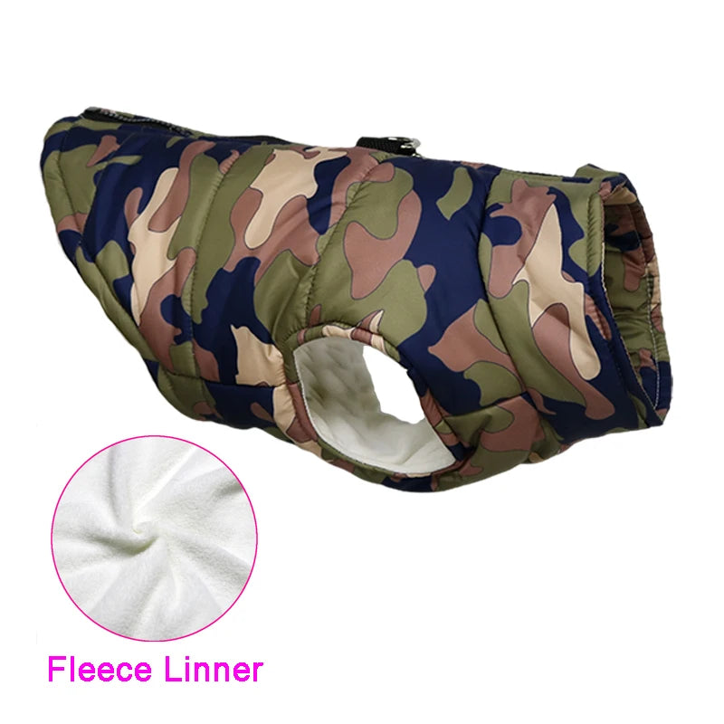 Waterproof Dog Clothes Zipper Jacket Coat For Small Medium Large Dogs Winter Warm Pet Clothing for Dog Costume Vest Apparel