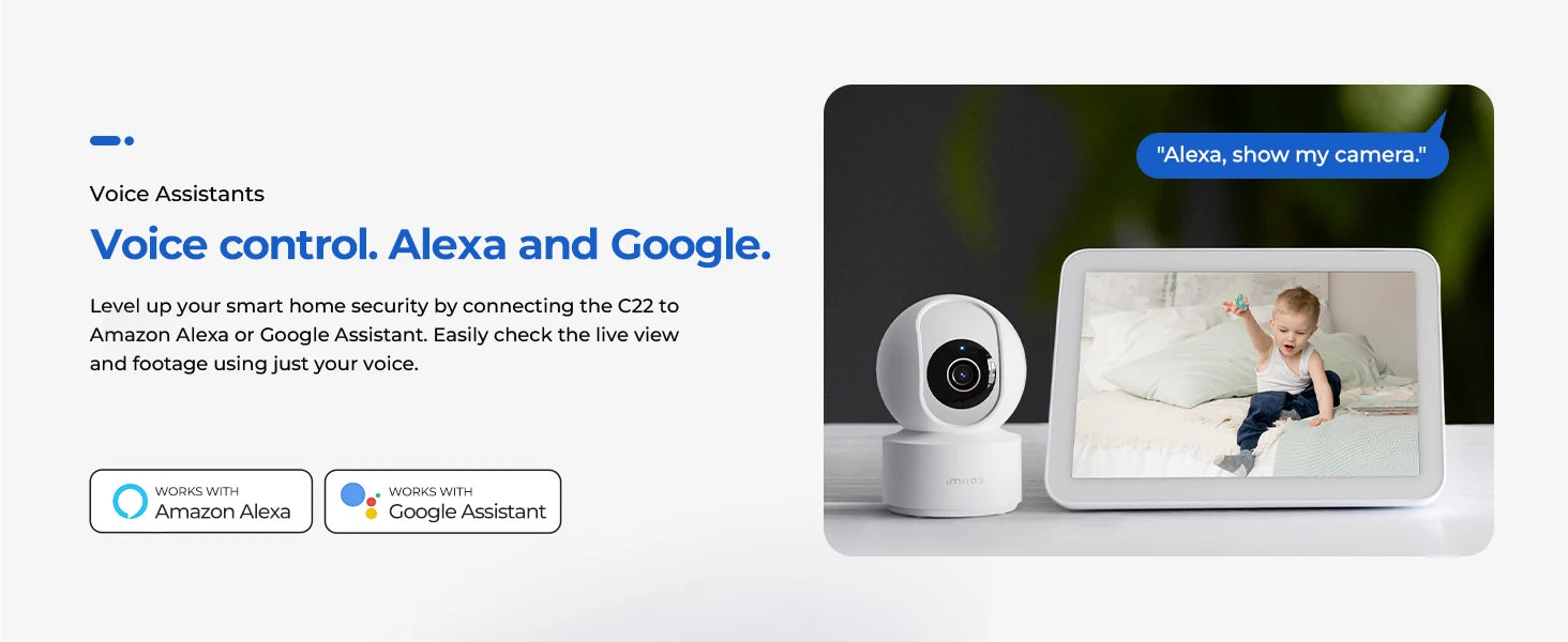 IMILAB C22 3K Security Indoor Camera - 360° View Home Camera with Color Night Vision for Baby/Pet Monitor WiFi6 AI Detection
