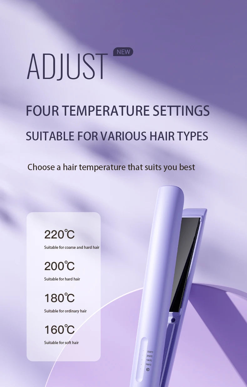 Combining straightening and curling functions, this hair straightener and curling iron is gentle on hair, offering both straight