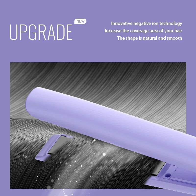 Combining straightening and curling functions, this hair straightener and curling iron is gentle on hair, offering both straight