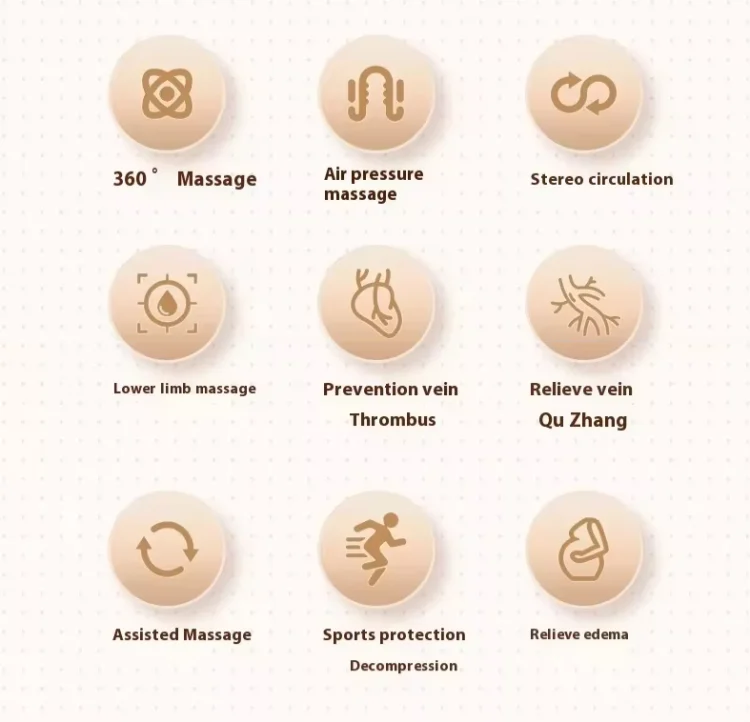 Jinkairui Rechargeable Professional Leg Massager 360° Airbag Wrapping Portable Wireless Design