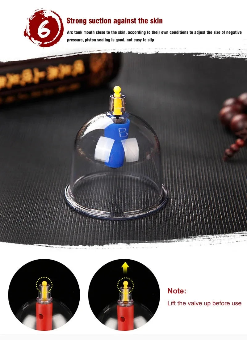 32 Pcs Professional Vacuum Cupping Cup Body Massager Suction Cups Set Back Massage Relaxed Detox Anti Cellulite Therapy Healthy