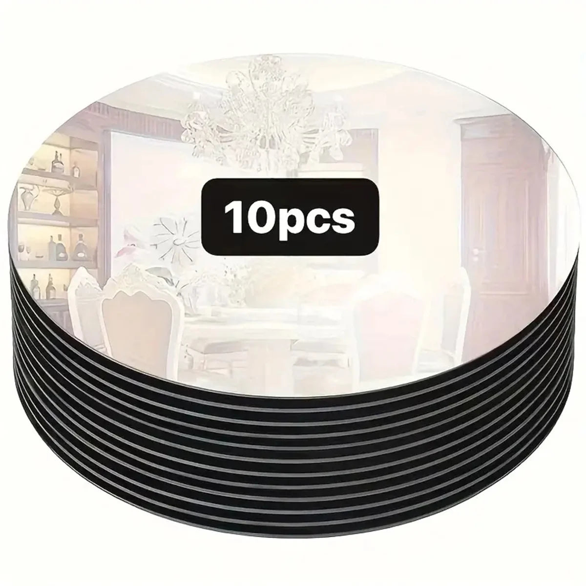 10pcs 20cm/30cm Acrylic Round Dining Table Mirror Plate, Suitable for Weddings, Youngsters's Gift Parties and Birthday Parties