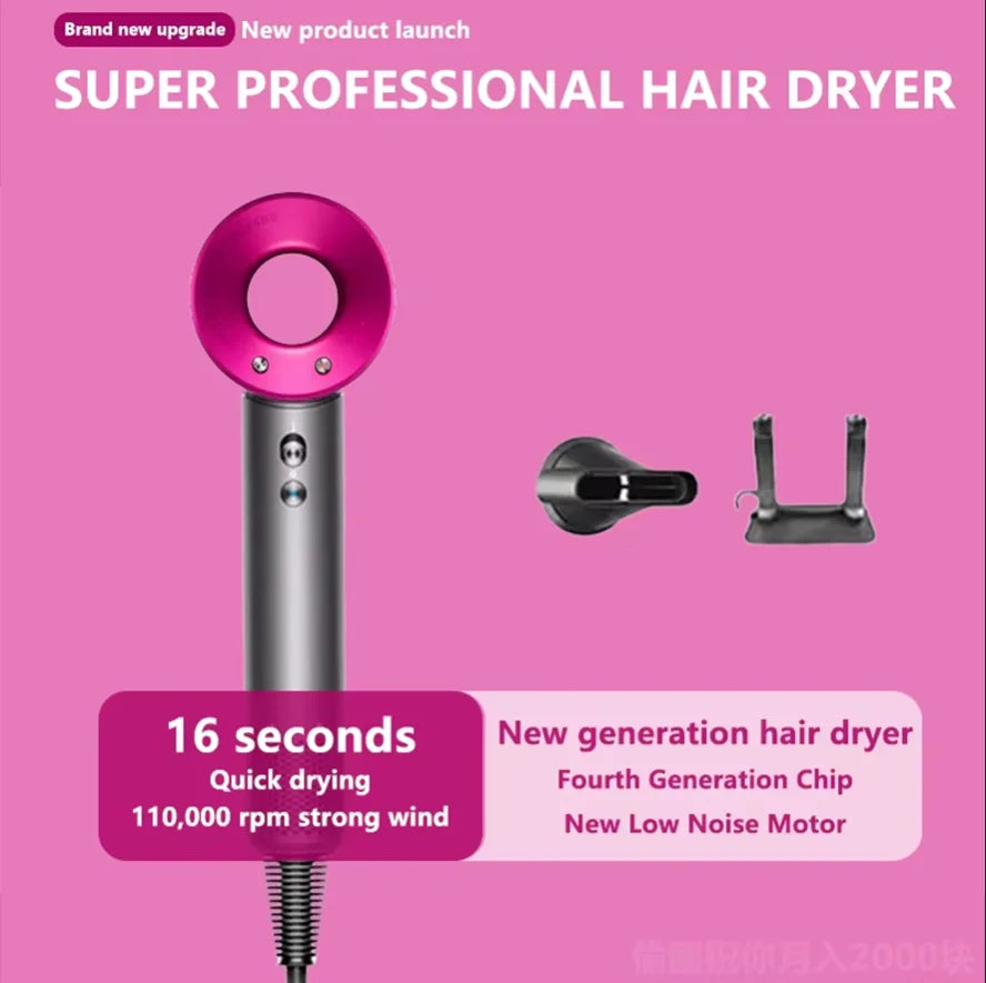 NEW High-power Leafless Hair Dryer 110,000 Rpm Professional 200 Million Negative Ion Hair Care Quick-drying Household Hair Dryer