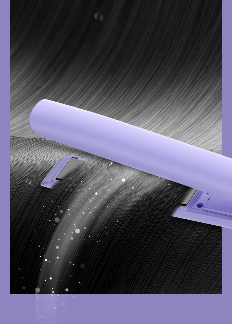 Combining straightening and curling functions, this hair straightener and curling iron is gentle on hair, offering both straight