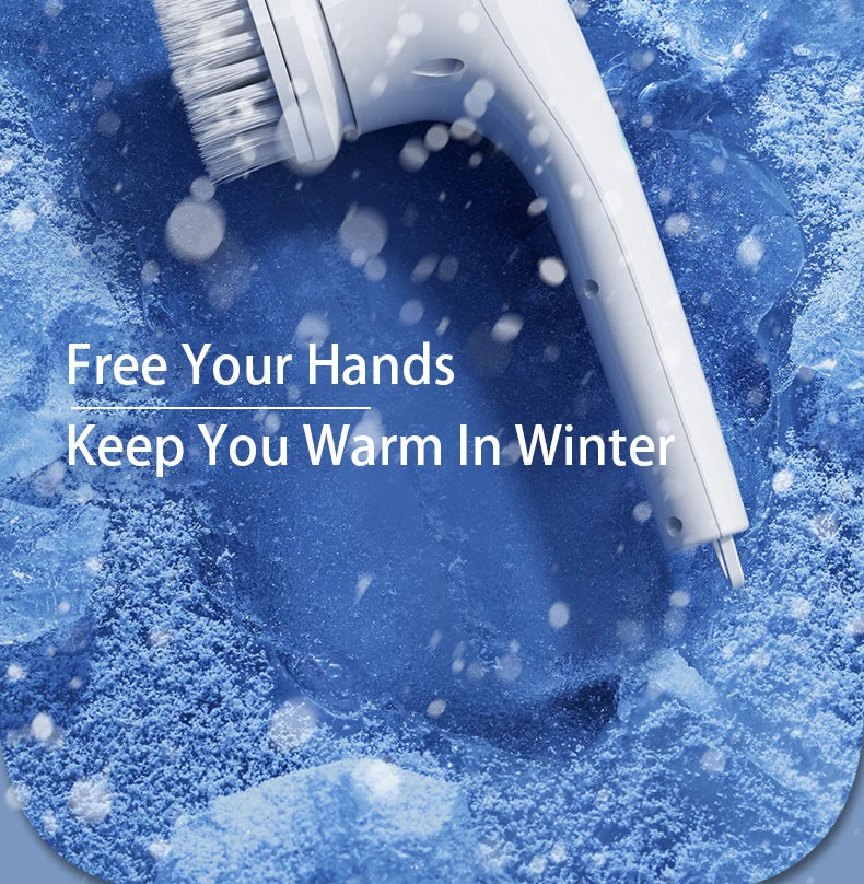 Wireless Handheld Electric Cleaning Brush USB Rechargeable Electric Rotary Scrubber Multifunctional Cleaning Gadget Household