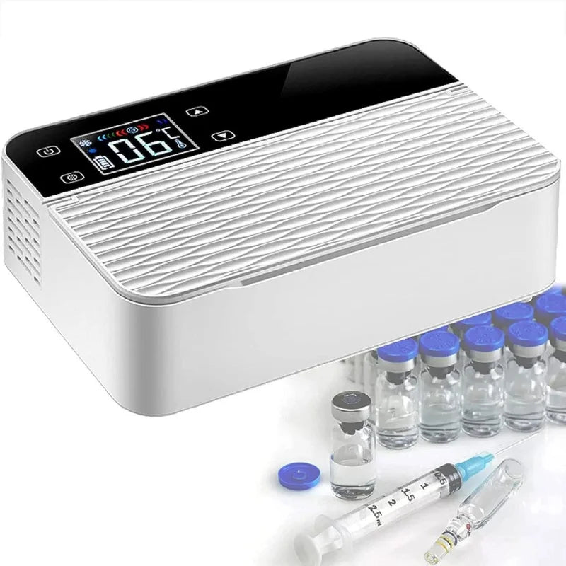 10200mAh Mini USB Fridge for Medicine Portable Insulin Cooler LCD Display Refrigerator for Car Home Keep Medication Refrigerated