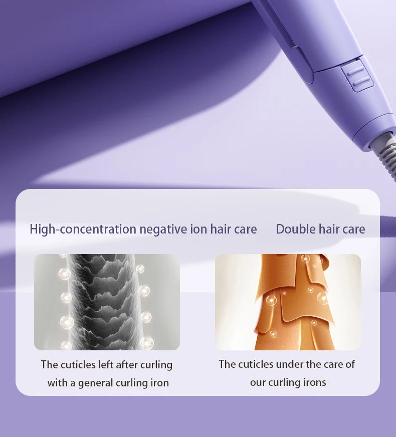 Combining straightening and curling functions, this hair straightener and curling iron is gentle on hair, offering both straight