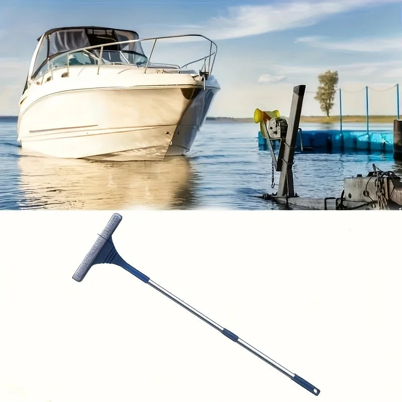 2 in 1 Window Mesh Screen Brush Dual-Sided Cleaning Blade Telescopic Long Handle Window Mop Squeegee Wiper for Home Cleaning