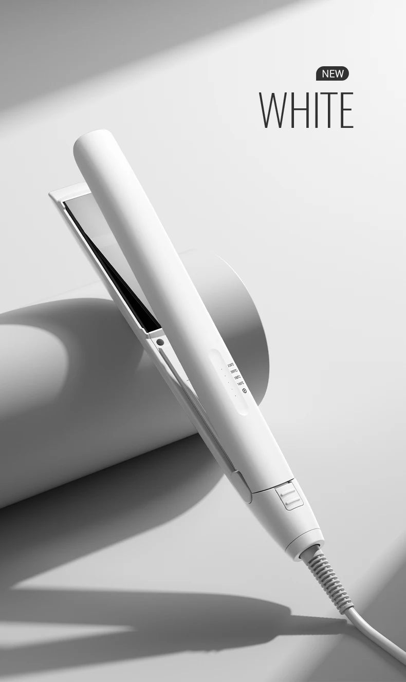 Combining straightening and curling functions, this hair straightener and curling iron is gentle on hair, offering both straight