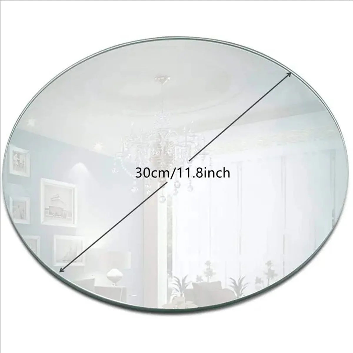 10pcs 20cm/30cm Acrylic Round Dining Table Mirror Plate, Suitable for Weddings, Youngsters's Gift Parties and Birthday Parties
