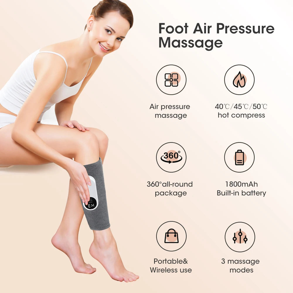Electric Leg Calf Massager 3 Modes Air Pressure Leg Massage Airbag Vibration Wireless Leg Massage Muscle Relax Health Care