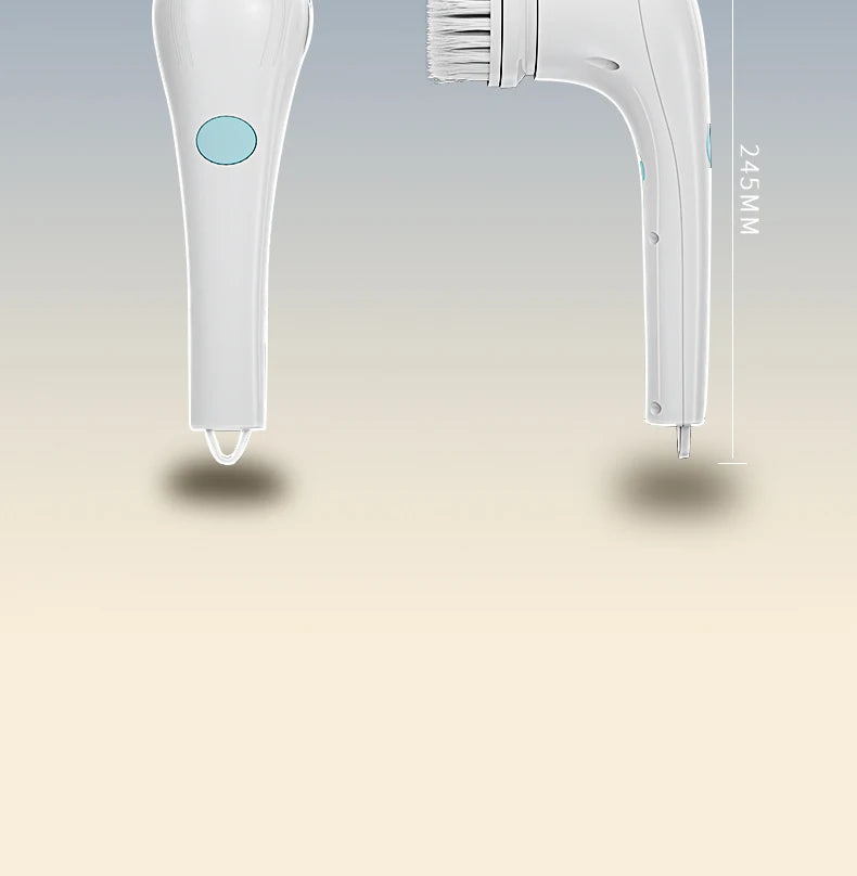 Wireless Handheld Electric Cleaning Brush USB Rechargeable Electric Rotary Scrubber Multifunctional Cleaning Gadget Household