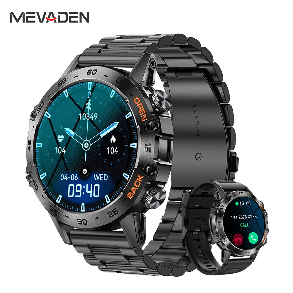 MEVADEN 1.39 inch Bluetooth Call Smart Watch Men Sports Fitness Tracker Watches IP67 Waterproof Smartwatch for Android IOS MD52