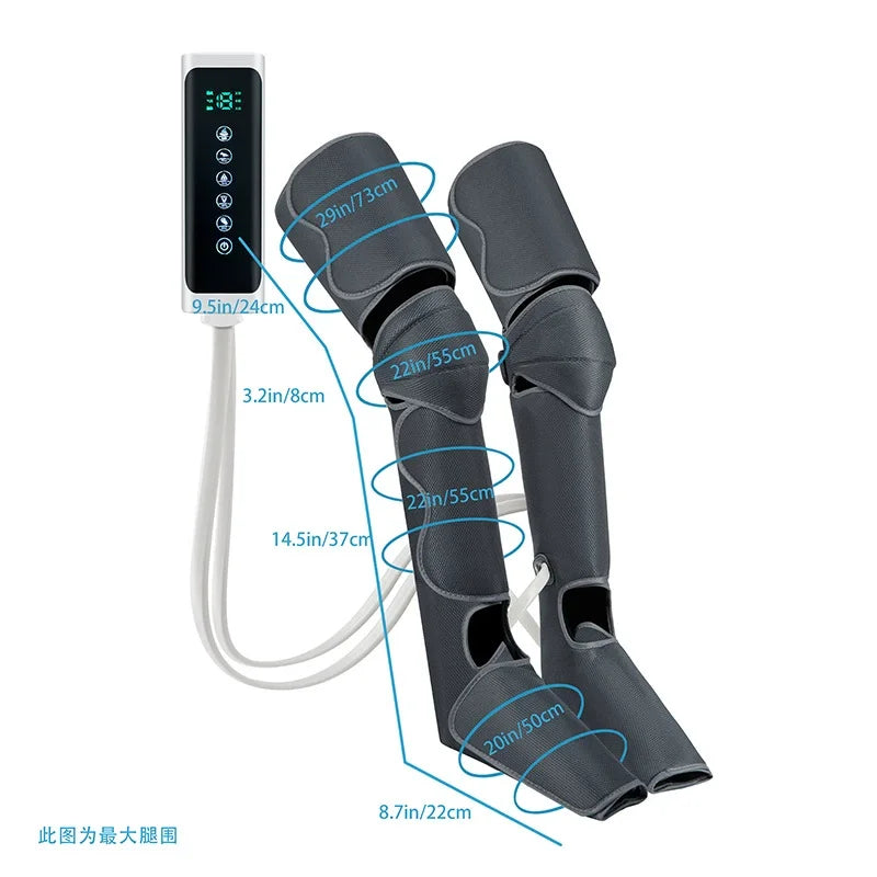 Home Air Wave Leg Massager with Intelligent Inflatable Air Pressure Therapy for Circulation Beauty Instrument