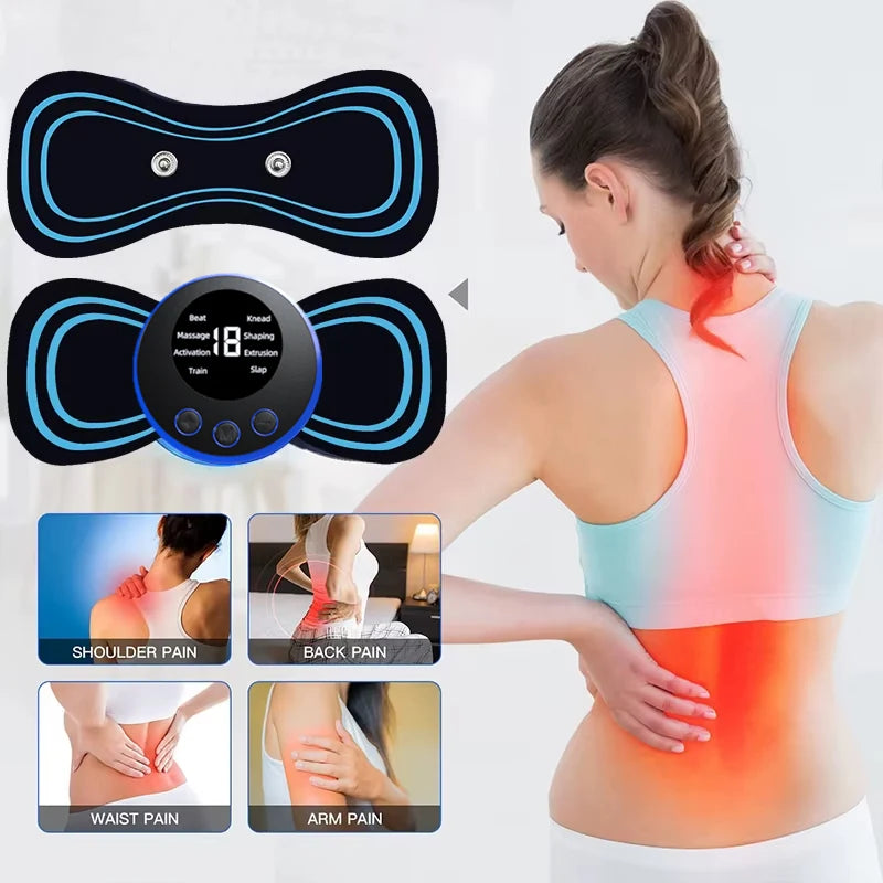 Ems Electric Pulse Neck Massager With 8 Massage Modes, 19 Levels Of Intensity, Deep Relaxation Massage Pads