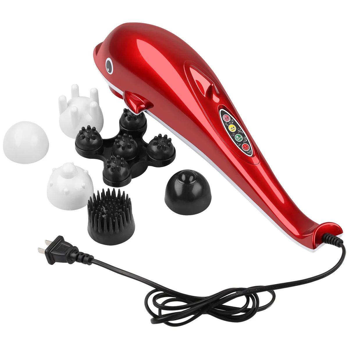 Electric Dolphin Massager European Gauge Red Blue Back Massager Hammer Vibrating Infrared Stick Roller Neck Body Massager