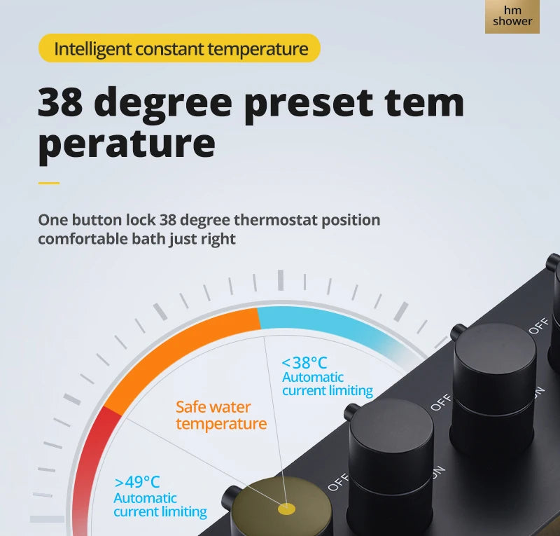 Bathroom Ceiling Concealed 700x380mm Shower Head Panel Set Constant Temperature Valve Mixer Handheld Shower