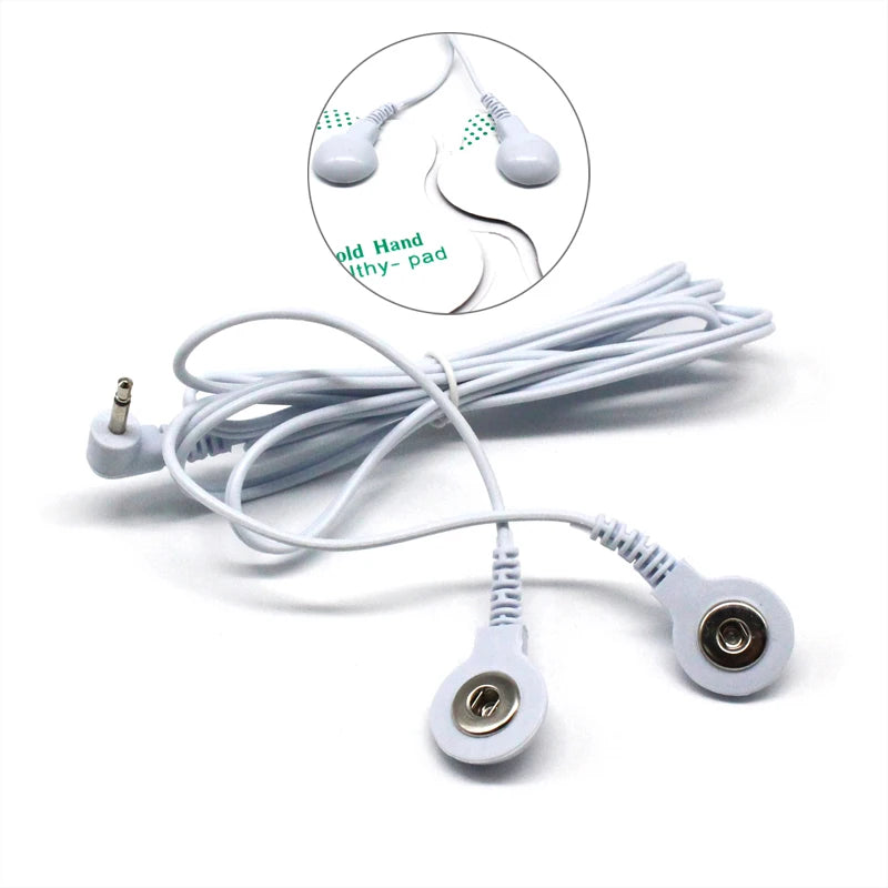 2 Way+4-Way Machine Massager Button Cable Electrode  Electrode PadsStandard Connection Massage  for  TENS Unit Lead Wires Cables