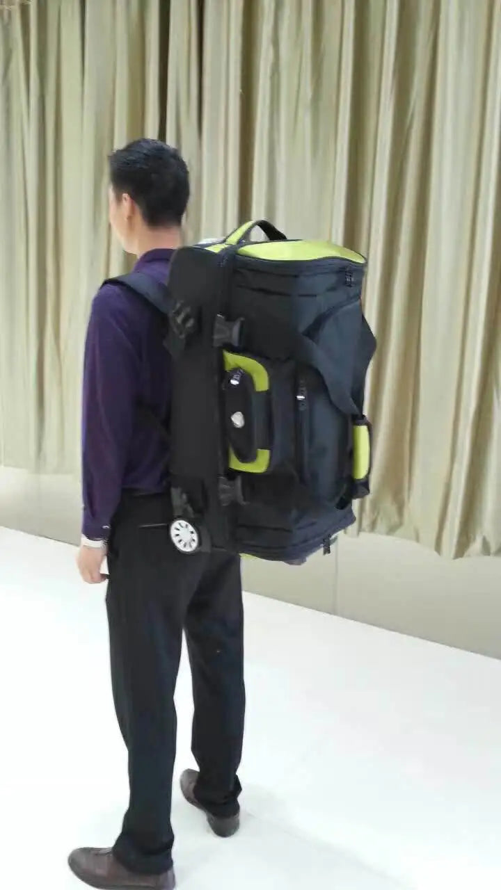 Kmikli 27/32 inch large capacity Rolling Luggage Bag Travel Suitcase On Wheels Men Women Shoulder Trolley Sports Backpack