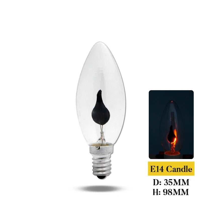 Vintage Edison E14 E27 Led Bulb Candle Light Flame Effect Bulb 3W AC220V Home For Decor Lighting Ampoule Candle Bulb