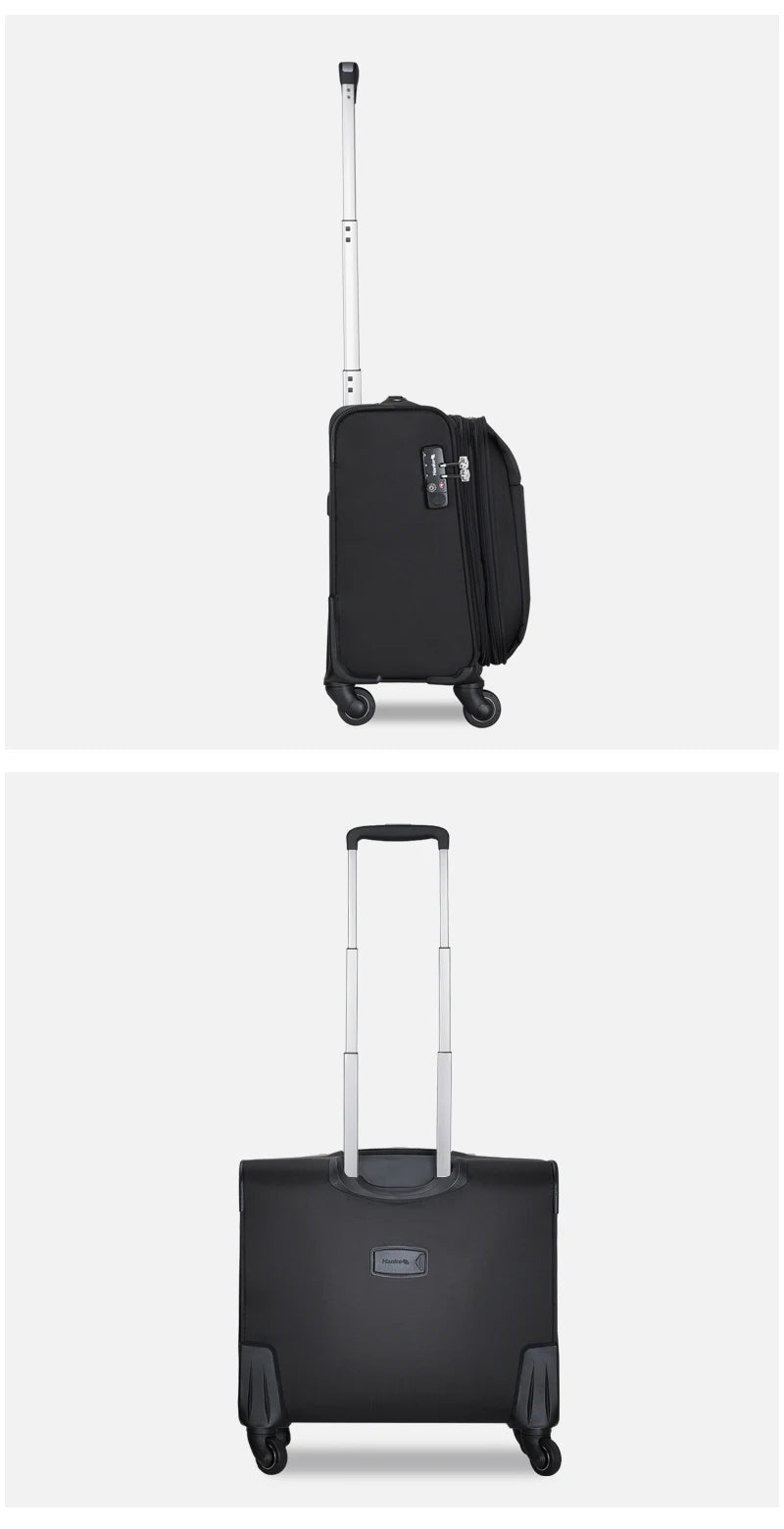 Hanke Men Business Travel Luggage Women Carry On Suitcase Spinner Wheels Rolling Bag 16 18 Inch