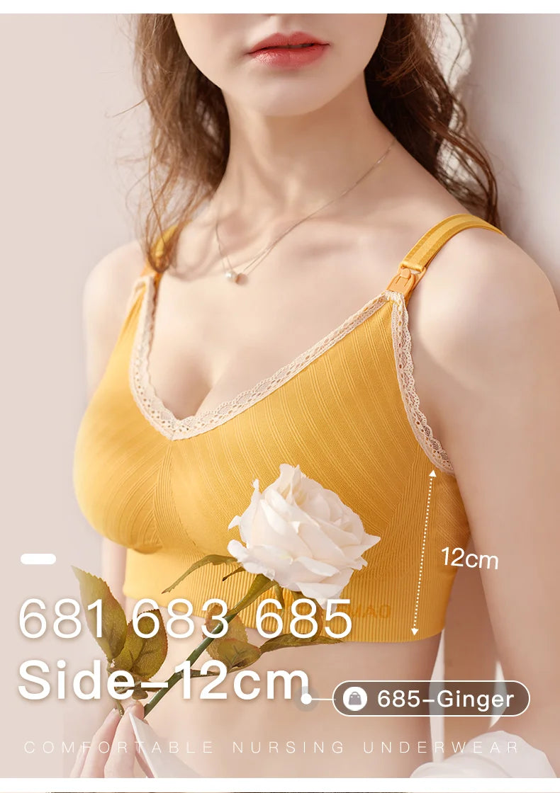 YATEMAO Breastfeeding Bra Pregnancy Clothes Maternity Nursing Bra Feeding Bra for Soutien Gorge Allaitement Pregnant Women