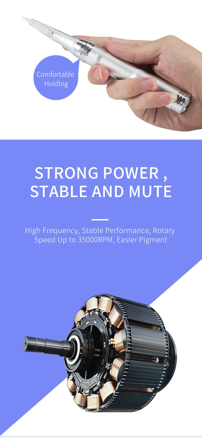 Wireless PMU Machine Permanent Makeup for Eyebrows Miroblading Eyeliner Lip Microshading Professional Rotary Tattoo Pen Gun Kit