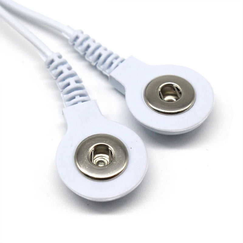 2 Way+4-Way Machine Massager Button Cable Electrode  Electrode PadsStandard Connection Massage  for  TENS Unit Lead Wires Cables