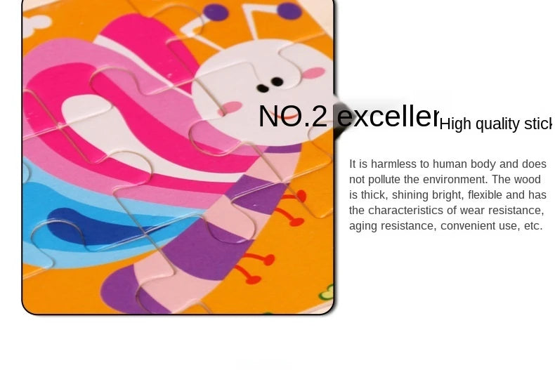 11cm/4.33in Kids Wooden Jigsaw Puzzle Games Cartoon Animal Vehicle Pattern Children Montessori Educational Toys