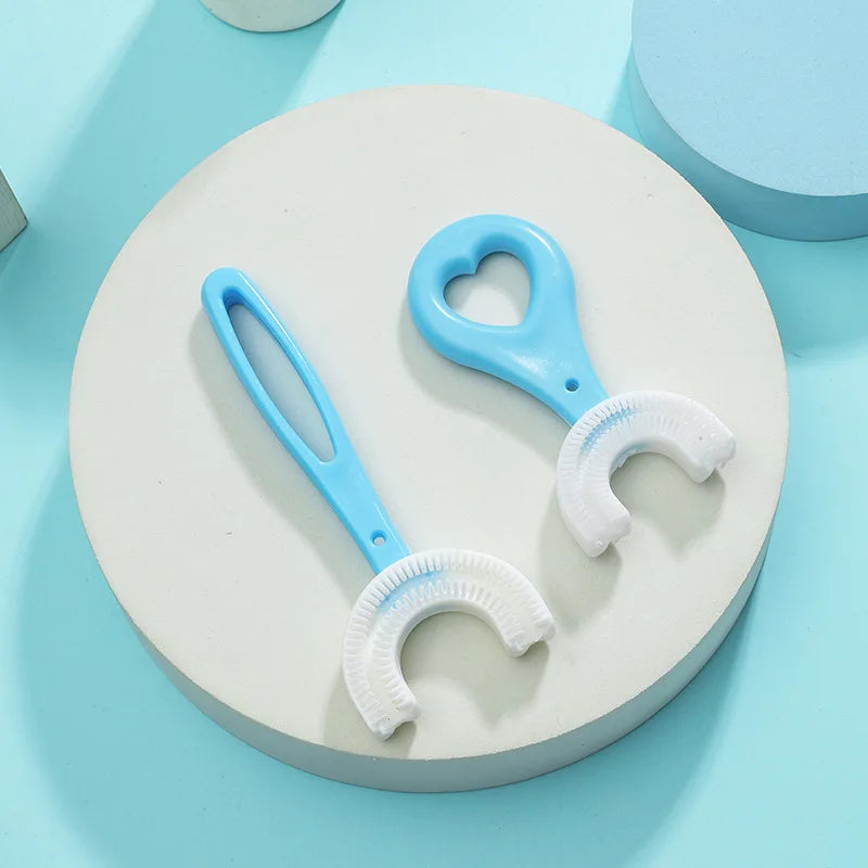 Baby Toothbrush Children 360 Degree U-shaped Child Toothbrush Kids Teeth Oral Care Soft Silicone Baby Brush Teethers Cleaning