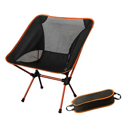Portable Collapsible Chair Fishing Camping BBQ Stool Folding Extended Hiking Seat Garden Ultralight Outdoor Chair Foot Cover