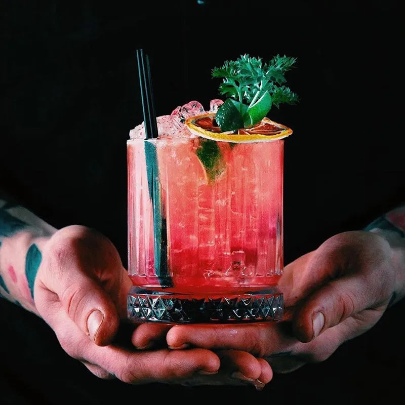 Whiskey Glass, Old Fashioned Rocks Glasses Tumblers, Glassware for Cocktail Scotch, Bourbon, Gin, Voldka, Brandy