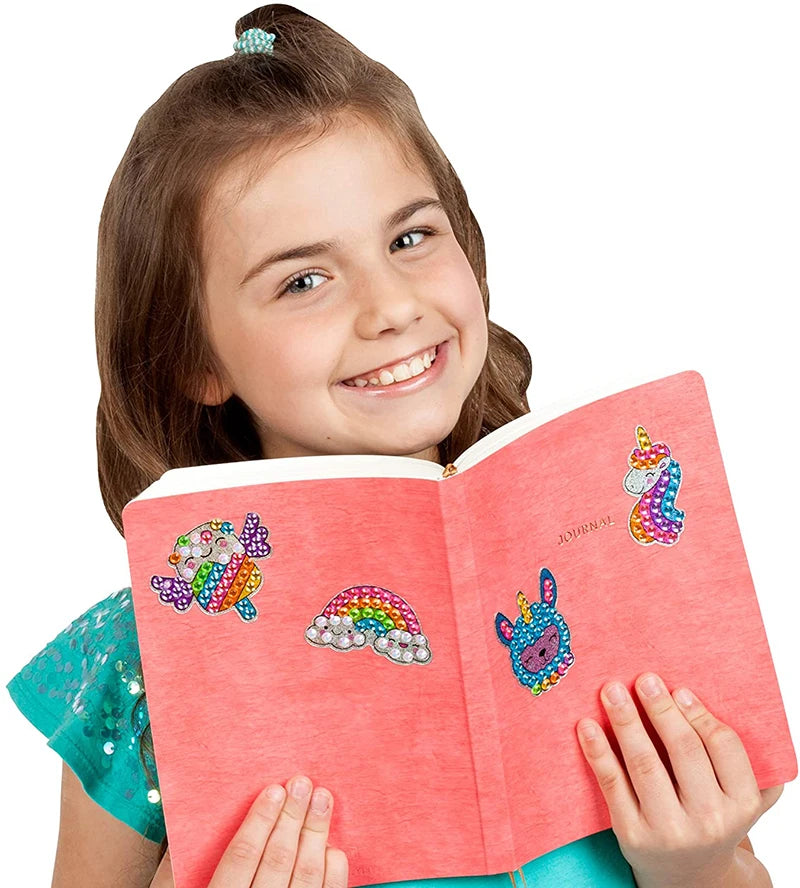 12 Create Big Gem Diamond Painting Sticker Kit Art Craft Girls Boys Unicorn Animal Sealife Magical Mosaic Dot Sticky Toys Gifts