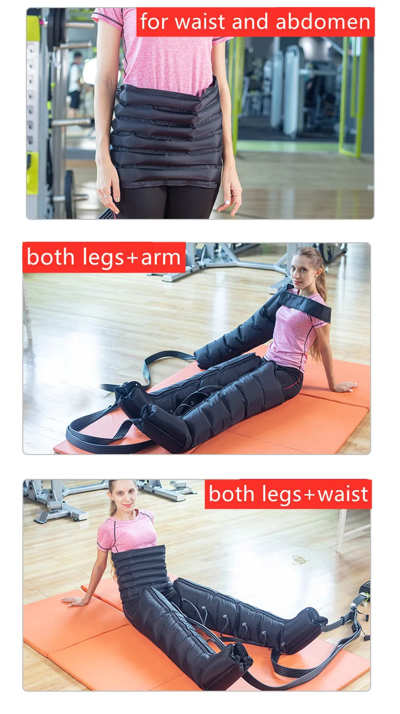 Fengmore 8 Cavity Air Compression Massager Leg Foot Boots For Circulation Air Wave Massager Leg Body Pressure Therapy System