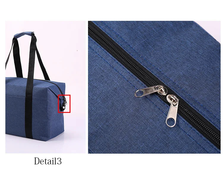 Folding Cooler Bag Large Capacity Ice Pack Outdoor Portable Aluminum Foil Fresh-Keeping Picnic Bag Multifunctional Shopping bag